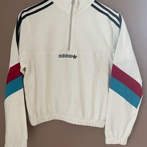 Adidas Classic Women’s Medium Retro Style HALF-ZIP CROP JACKET